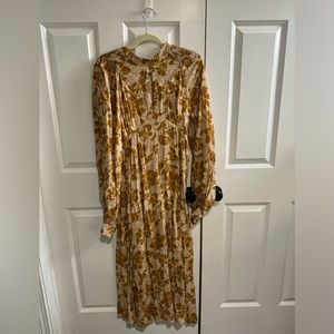 ZARA open back printed midi dress